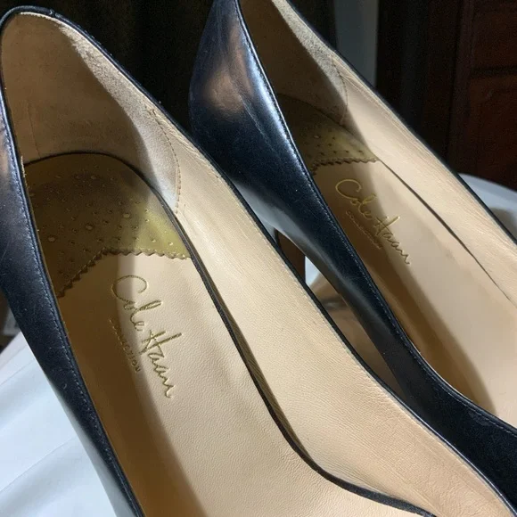 Nike Air Cole Haan Collection Black Square-Toe 3" Heels. - Picture 10 of 12